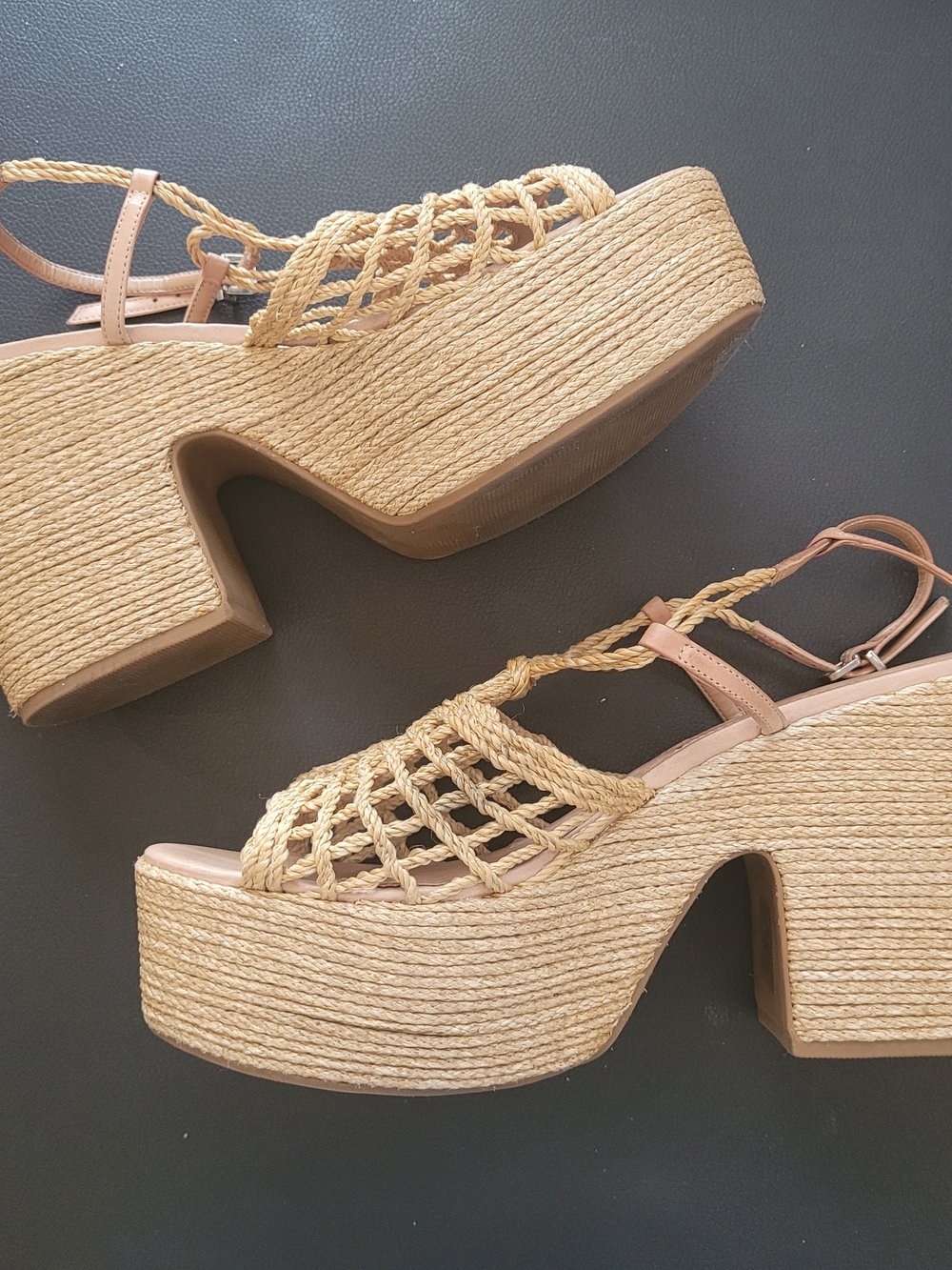Vicenza Braided Rope Platform Sandals